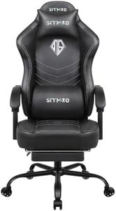 Gaming Chair, Video Game Chair with Footrest and Lumbar Support, PU Leather Recliner Computer Gaming Chair for Adults, Height Adjustable Gamer Chair with 360°-Swivel Seat and Headrest