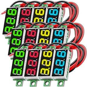 AZDelivery 0.28 Inch Mini Digital Voltmeter with 7 Segment LED Display 2.5V - 30V, Voltage Display, Voltage Measurement Module, compatible with Arduino including E-Book! (Pack of 5)