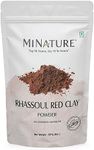 Rhassoul Red Clay powder by mi nature |Ghassoul Clay | Face and Hair | 227g(8 oz) | Very Fine Textured Powder | Deep Cleansing ,Even Skin tone, Acne Care |Younger looking skin, Exfoliater | Hair Conditioner