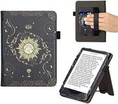 kwmobile Case Compatible with Amazon Kindle Paperwhite 11 Generation 2021 Case - Cover for Kindle Paperwhite Case w/Stand Strap Tarot Card Dark Blue/Yellow/Black