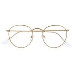 OPULIZE Sol Reading Glasses With Blue Light Blocking Metal Retro Improve Sleep Anti Glare Reduce Headaches Computer Gaming Gold Mens Womens B94-9 +1.50