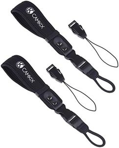 Wrist Straps for DSLR and Compact Cameras - 2 Pack - Extra Strong and Durable - Comfortable Neoprene Bracelet - Adjustable Fit - Quick Release Clip - Extra Tethers and Cleaning Cloth Included