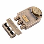 Xesthetique Main Door Locks/dead bolts with brass ultra-keys (1CK) – Finish Antique – Durable, Secure, and Stylish for Home and Office Security...
