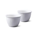 WM Bartleet & Sons 1750 TSET39 Set of 2 Traditional Conical Porcelain Ramekins 9cm Diameter– White