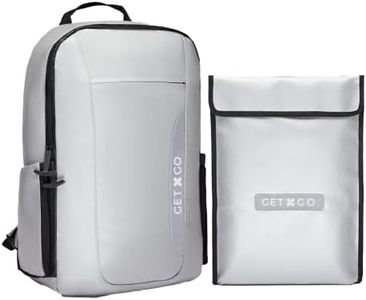 GETXGO: Fireproof and Water-resistant Document Bag with Double Zipper - Important Document Organizer Fireproof Safety Boxes/Backpack for Home, Money, Cash, Passport. Size 20 x 13.5 x 5 inches