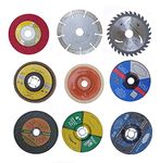 Inditrust Giant Combo of 9 Pieces (Grinding Wheels/Discs Suitable for Cutting Wood/Metal/Brick/Marble, Grinding, Polishing and Buffing Set of 9 pcs)