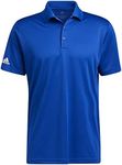 adidas Golf Men's Performance Primegreen Polo Shirt, Royal Blue, Large