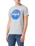 Nasa Men's Circle Logo T-Shirt, Grey (Sports Grey SPO), X (Size:X-Large)