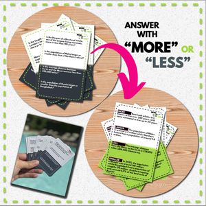More or Less Card Game – Fun Family Party Game