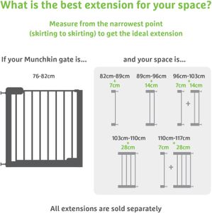 Munchkin Maxi Secure Baby Gate, White – Child Safety Barrier