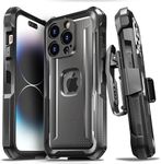 Vena vArmor Rugged Case Compatible with Apple iPhone 14 Pro (6.1"-inch), (MagSafe Compatible, Military Grade Drop Protection) Heavy Duty Holster Belt Clip Cover with Kickstand