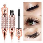 4D Silk Fiber Lash Mascara,Thicker and Longer, Voluminous Eyelashes,Natural Waterproof Smudge-Proof, No Clumping, No Smudging,Adds Length, Depth and Glamour Effortlessly(Black)