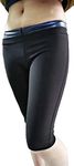 Calmshops Sweat Pants Neoprene Sauna Short Pants for Women - Sweat Enhancer Slimming Pants Cycling Pants (2XL/3XL) Black