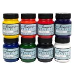 Jacquard Textile Color Fabric Paint (Multicolour, 2.25oz, 8/pkg, Primary & Secondary Colors)