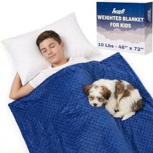 Super Soft Weighted Blanket for Kids with Removable Cover - 10 Lbs 48'' x 72'' Comfortable Children Heavy Blanket for Boys and Girls - Comforting Kids Weighted Blanket