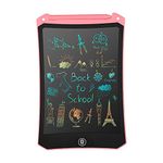 cimetech 8.5-Inch LCD Writing Tablet - Electronic Digital Doodle Board with Colorful Screen - Handwriting Paper Drawing Tablet for Kids and Adults - Ideal for Home, School, and Office Use (Pink)