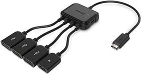 TUSITA Micro USB HUB Adaptor with P