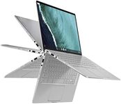 ASUS Chromebook Flip C434 2 in 1 Laptop, 14" Touchscreen FHD 4-Way NanoEdge Display, Intel Core M3-8100Y Processor, 4GB RAM, 32GB eMMC Storage, Backlit Keyboard, Silver, Chrome OS, C434TA-DH342T