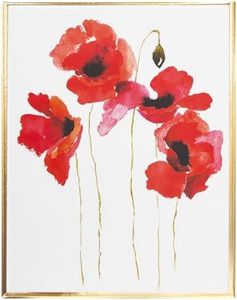 Graphique Watercolor Flowers Greeting Cards | 20 Pack | All Occasion Blank Note Cards with Envelopes | 4 Assorted Floral Designs with Gold Foil Borders | Boxed Set for Personalized Notes | 4.25" x 6"