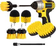 YIHATA 7 Pack Power Scrubber Drill Brush Kit,All Purpose Multi-Purpose Power Scrubber Cleaning Brush with Extended Long Attachment Kit, for Car,Grout,Floor,Tub,Shower,Tile,Bathroom and Kitchen Surface