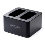 MAXCAM Dual Battery Charger with TYPE-C USB Cable for GoPro HERO12/HERO11/HERO10/HERO9 Black Enduro Battery