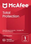 McAfee Total Protection 2023 | 1 Devices | Antivirus Internet Security Software | Unlimited VPN | 1 Year Subscription | By Post