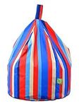 Bean Lazy ® 100% Cotton Child Size Multi Coloured Stripe Bean Bag With Filling