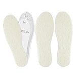 2 Pairs Lambswool Insoles for Women and Men, Winter Thick Insole Set, Warm Soft Wool Insole, Comfort Inner Soles Cushioned Shoe Inserts Fluffy Fleece Replacement Innersoles Plush Sheepskin