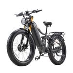 BURCHDA HC26 Dual Motor 190 N.m Electric Bike for Men Women E-Bike 48V 30Ah (1440 Wh) Battery up to 160 km, 26 x 4 Inch Ebike 7-Speed Gear with LCD Display Full Suspension Electric Bicycle