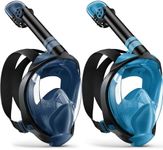 Zenoplige Full Face Snorkel Mask Adults,Dry-Top Snorkeling Gear with Camera Mount,Foldable 180-Degree Panoramic Scuba Mask for Snorkeling Diving Swimming Travel,Snorkel Mask Anti-Fog & Anti-Leak