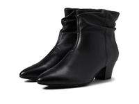 Clarks Collection Women's Teresa Skip Ankle Boot, Black Leather, 11 Medium US