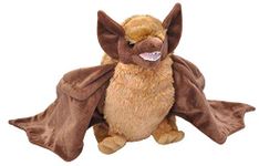 Wild Republic Brown Bat Plush Soft Toy, Cuddlekins Cuddly Toys, Gifts for Kids 30 cm