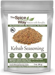 The Spice Way Kebab Seasonings - Meat and Poultry Spice Blend No Additives, No Preservatives, No Fillers, Beef Kababs, Chicken Kebabs and Gyro Seasoning.(2 oz resealable bag)