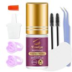 Eveellyn Eyelash Extension Glue, Extra Strong Lash Extension Glue, 2-4s Drying time 8 Weeks Retention, Individual eyelash glue for Semi Permanent Extensions 5ml