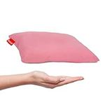 Pipsqueak Small Pillow - Mini 11 x 7 in - Tiny Pillow for Travel, Dogs, Toddlers, Kids, Lumbar, Knees and Neck - Pink