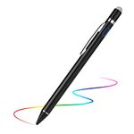 Evach Active Stylus Digital Pen with Ultra Fine Tip Stylus for iPad iPhone Samsung Tablets, Compatible with Apple Pen,Stylus Pen for iPad Pro, Black