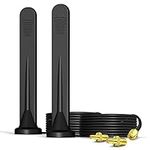 Bingfu 2-Pack 4G LTE Antenna 5dBi SMA TS9 External Omni-directional Network Antenna with Magnetic Base for 4G LTE Router CPE Broadband Wireless Router Gateway Modem MiFi Hotspot Router USB Modem