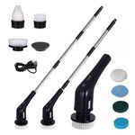 AGARO Royal Electric Spin Scrubber, Cleaning Brush Scrubber for Home, 400RPM/Mins-8 Replaceable Brush Heads-90Mins Work Time, 3 Adjustable Size, 2 Adjustable Speeds