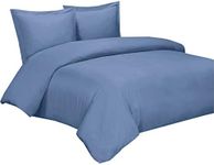 Royal Hotel BAMBOO Duvet Cover 100% BAMBOO Viscose Comforter Cover - Duvet Cover Set with Corner Ties and Button Closer, Full/Queen size Periwinkle
