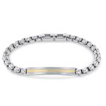 CKJ Calvin Klein Men's CHANNELED METAL Collection Chain Bracelet - 35000062, Yellow gold, One Size