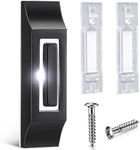 Enhon Solid Metal Doorbell Button, Sleek Metal LED Light Up Wall Mounted Door Bell Push Buttons for Home, Universal Garage Door Opener Switch