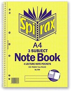 Spirax 599 3 A4 Subject Notebook, 300 Pages