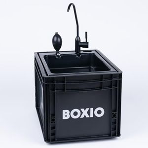 BOXIO - WASH: Portable Sink - Convenient Camping Sink Solution! Compact with Unique Design, Separate Canister, Lightweight Mobile Sink for Garden/Camping/Outdoor Events/Gatherings/Worksite/RV/Indoor