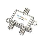 BlueRigger 2-Way Coaxial Cable Splitter (RG6 Compatible, F-Type, 2.3GHZ 5-2300MHz) Digital Signal Female Coax Splitter - Works with Satellite, Antenna, HDTV, Amplifier, CATV Cable TV