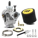 NIBBI Motorcycle Carburetor, PE24mm Flange Carb for 140cc 150cc with Carb Jets, for Dirt Bike Pit Bike ATV Go karts Moped Scooter 2/4 Stroke Engine with 45mm Air Filters