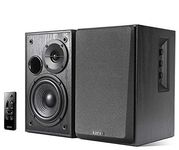 Edifier R1580MB Active 2.0 Studio Bookshelf Speaker System with Dual Microphone Inputs and Bluetooth Connectivity - Black Wood