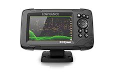 Lowrance Hook Reveal 5 SplitShot - 5-inch Fish Finder with SplitShot Transducer, Preloaded C-MAP US Inland Mapping