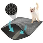 ZuHucpts Large Cat Litter Mat Trapper -120 x 70cmPack of 1 Honeycomb Double Layer Litter Mat -Traps Messes, Easy Clean and Durable, Non Toxic Trapper Rug Suitable for Litter Tray