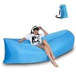 Inflatable Lounger Portable Hammock Air Sofa and Camping Chair with Water Proof& Anti-Air Leaking Design, Ideal Inflatable Couch and Beach Chair Camping Accessories,Send Storage Bag