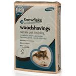 Snowflake Small Animal Wood Shavings Natural Pet Bedding 7.6KG, Dust Extracted Premium Pet Bed Substrate, Odour Control, For Rabbit, Hamster, Gerbil, Guinea Pig, Mouse, FSC Approved, Extra Large